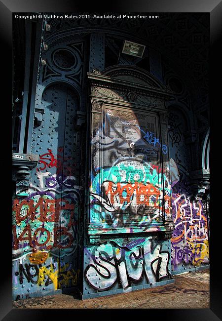 New York graffiti Framed Print by Matthew Bates