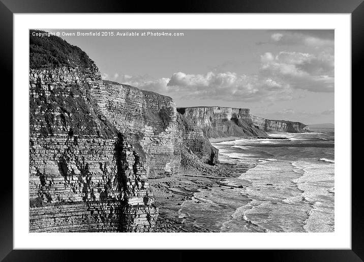 Cliffs of change Framed Mounted Print by Owen Bromfield