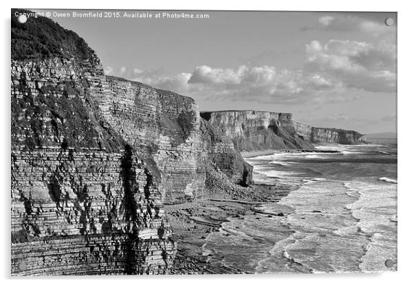 Cliffs of change Acrylic by Owen Bromfield