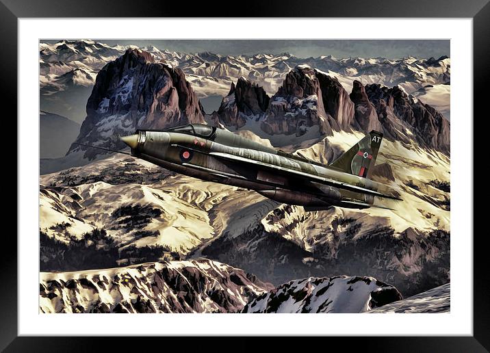 Lightning mountain patrol Framed Mounted Print by Peter Scheelen