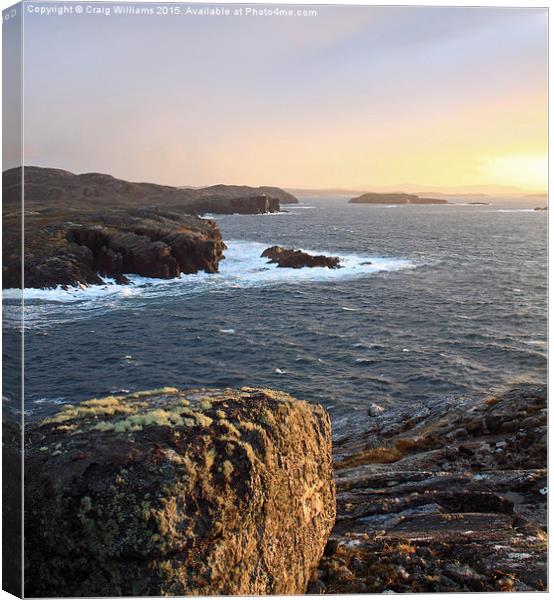 Isle of Lewis Sunset Canvas Print by Craig Williams