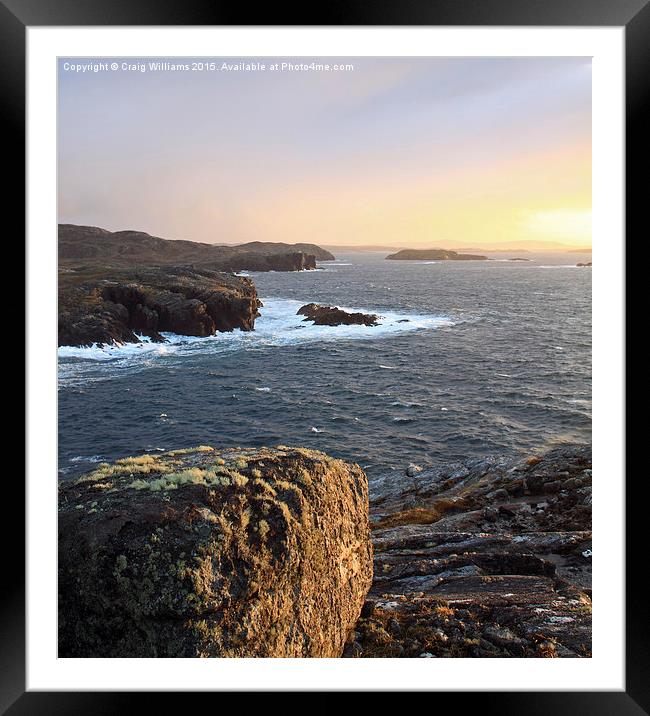 Isle of Lewis Sunset Framed Mounted Print by Craig Williams