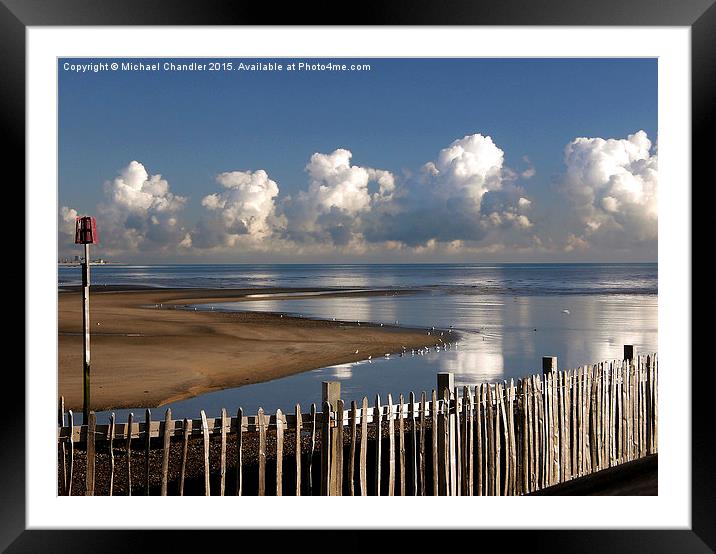 Rye Harbour Approaches Framed Mounted Print by Michael Chandler