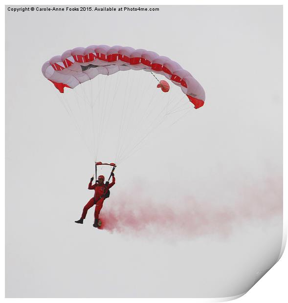Army Red Beret Parachute Team Member Print by Carole-Anne Fooks