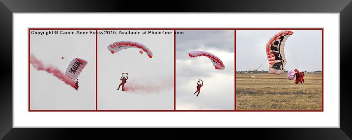  Army Red Beret Parachute Team Member Framed Mounted Print by Carole-Anne Fooks
