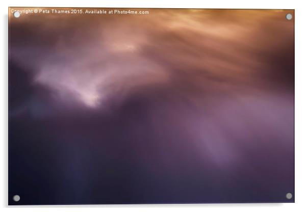 Dawn Cloud Abstract Acrylic by Peta Thames