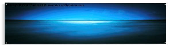 Moonlit Sea Acrylic by Peta Thames