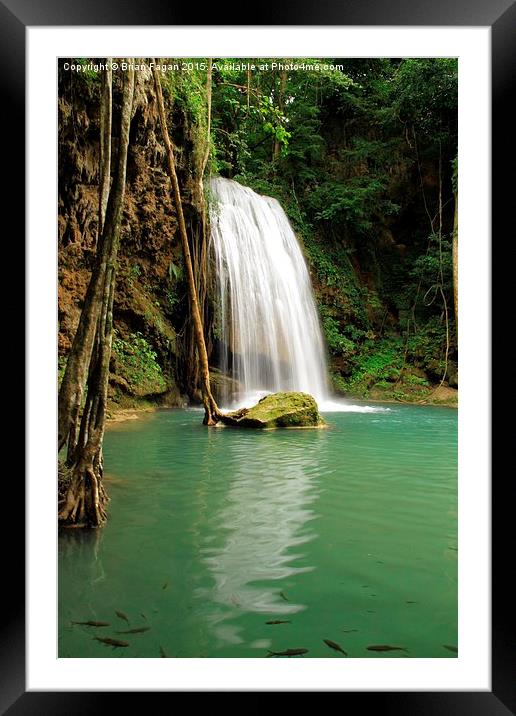  Thai waterfall Framed Mounted Print by Brian Fagan