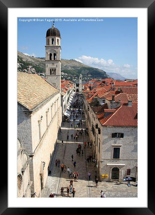  Dubrovnik Framed Mounted Print by Brian Fagan