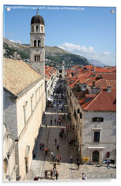  Dubrovnik Acrylic by Brian Fagan