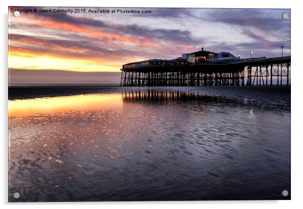  North Pier Sunset Acrylic by Jason Connolly