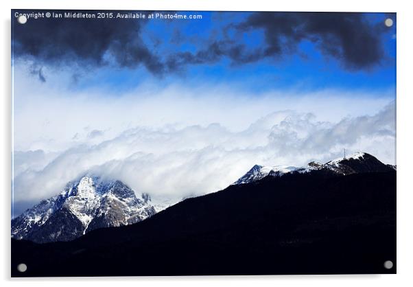 Kamnik Alps Acrylic by Ian Middleton