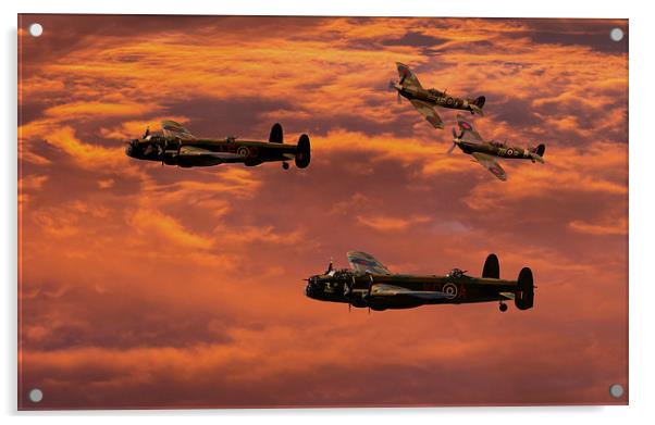 Lancaster Sunset Acrylic by Oxon Images