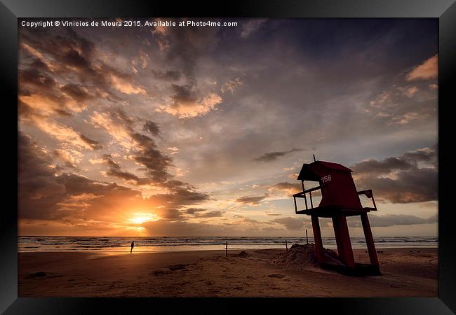 Another Man Thinking Framed Print by Vinicios de Moura