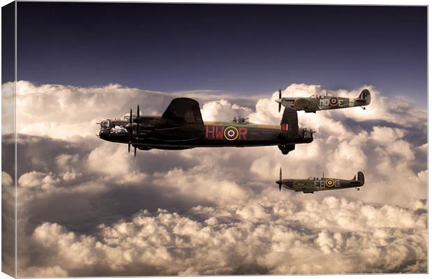 Flying With Legends  Canvas Print by J Biggadike