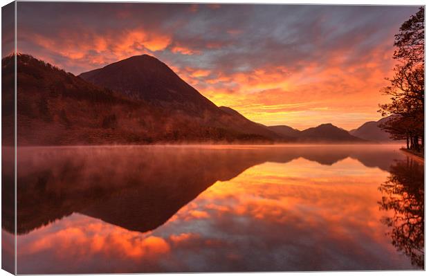 Crummock Water Sunrise   Canvas Print by Andrew Ray