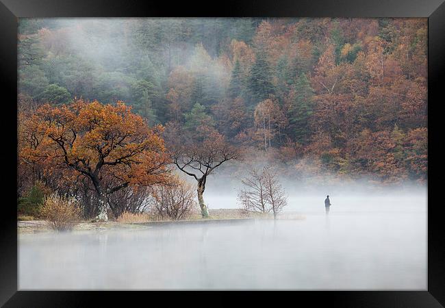 Fisherman on Crummock Water   Framed Print by Andrew Ray