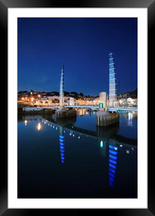 Millennium Bridge in Torquay Framed Mounted Print by Andrew Ray