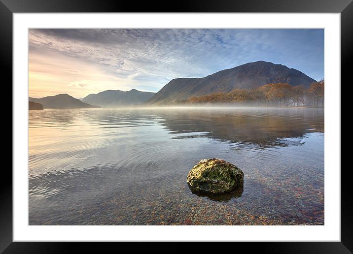 Mist on Crummock Water Framed Mounted Print by Andrew Ray