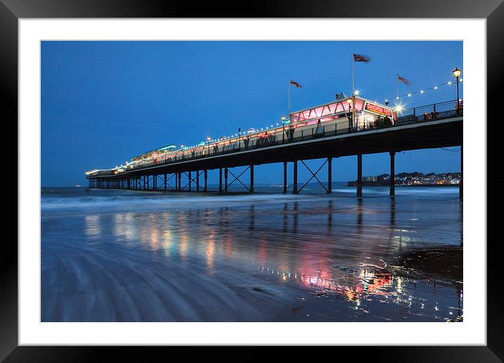 Twlight at Paignton Pier  Framed Mounted Print by Andrew Ray