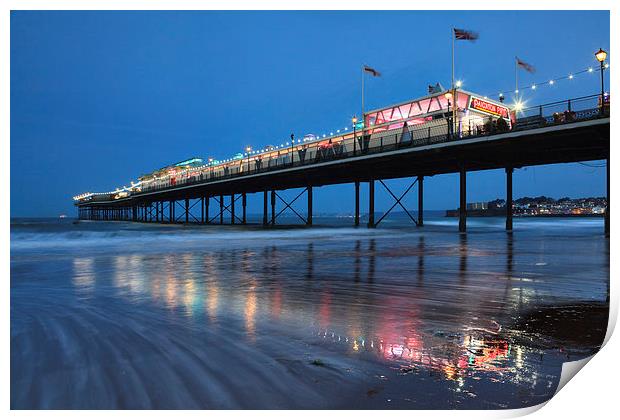 Twlight at Paignton Pier  Print by Andrew Ray