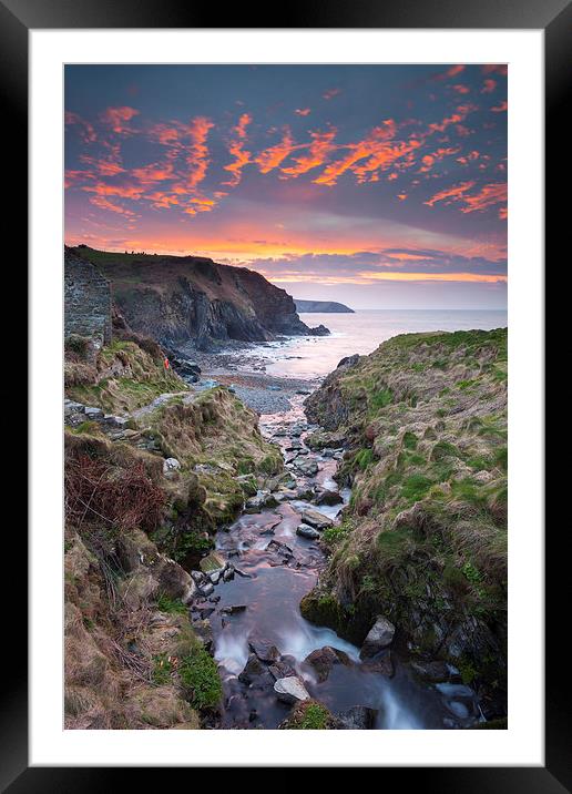 Stream at Sunset (Melin Trefin) Framed Mounted Print by Andrew Ray