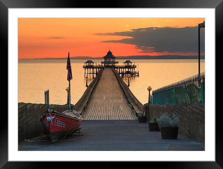 Towards Clevedon Pier Framed Mounted Print by Andrew Ray