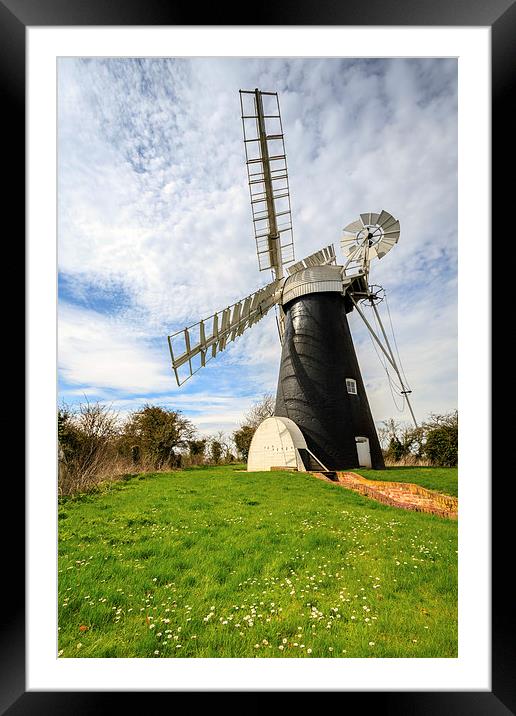 Polkey's Drainage Mill Framed Mounted Print by Andrew Ray