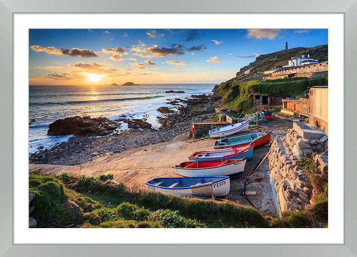 Buy Framed Mounted Prints of Cape Cornwall Sunset by Andrew Ray