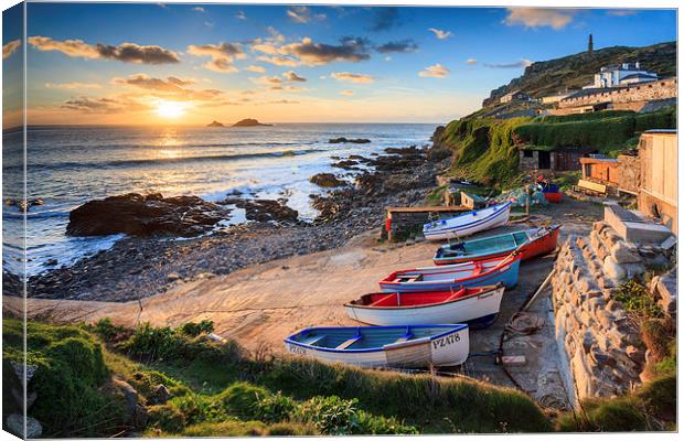 Cape Cornwall Sunset Canvas Print by Andrew Ray