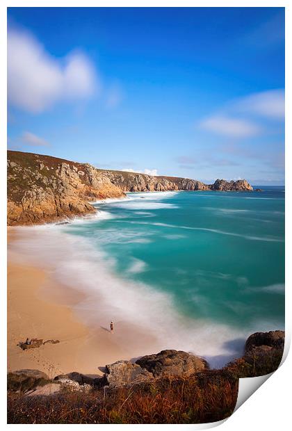 Coast Path View (Porthcurno) Print by Andrew Ray