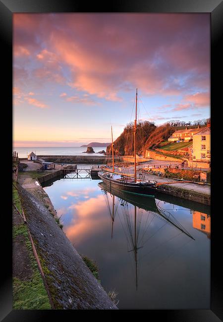 Sunrise Reflections (Charlestown) Framed Print by Andrew Ray