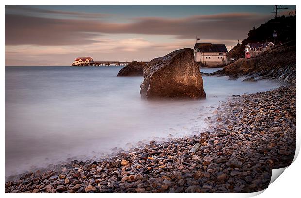  Sunset at Knab rock in Mumbles Print by Leighton Collins
