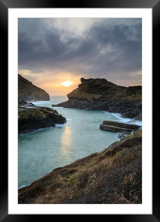 Towards the Setting Sun (Boscastle) Framed Mounted Print by Andrew Ray
