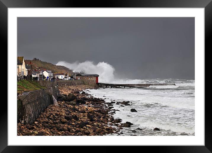 Atlantic Storm (Sennen Cove)   Framed Mounted Print by Andrew Ray
