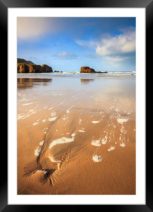 Outgoing tide (Perranporth)   Framed Mounted Print by Andrew Ray