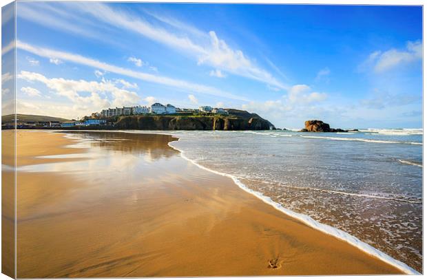 Perranporth View Canvas Print by Andrew Ray