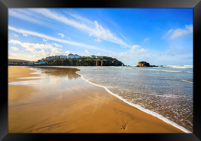Perranporth View Framed Print by Andrew Ray