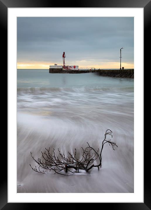 Strom Debris (Looe)  Framed Mounted Print by Andrew Ray