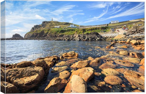 Cape Cornwall from Priest's Cove Canvas Print by Andrew Ray