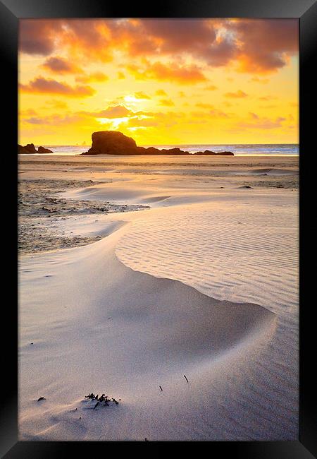 Dunes on the Beach (Perranporth) Framed Print by Andrew Ray