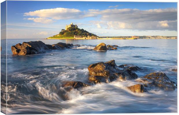 Morning Light at St Michael's Mount Canvas Print by Andrew Ray