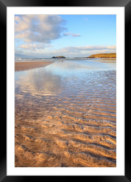 Sand Ripples and Reflections (Godrevy) Framed Mounted Print by Andrew Ray