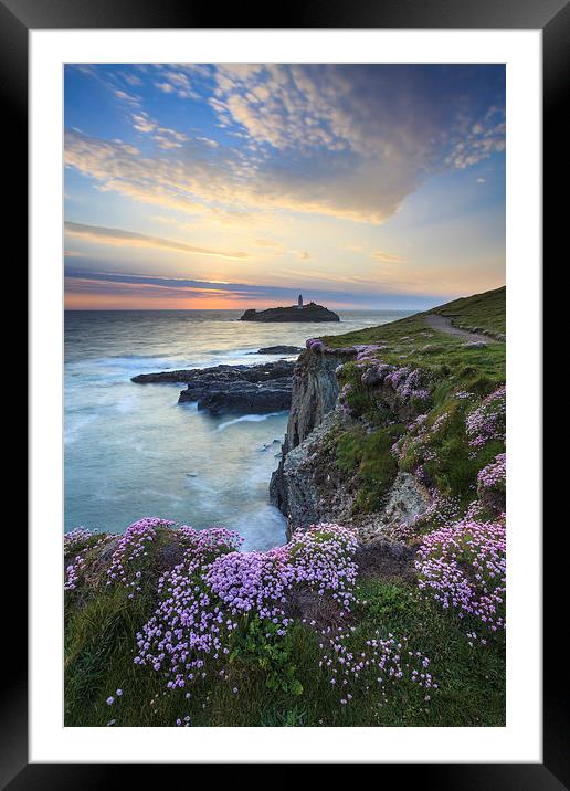 Spring Sunset (Godrevy) Framed Mounted Print by Andrew Ray