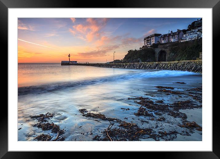 East Looe Beach at Sunrise Framed Mounted Print by Andrew Ray