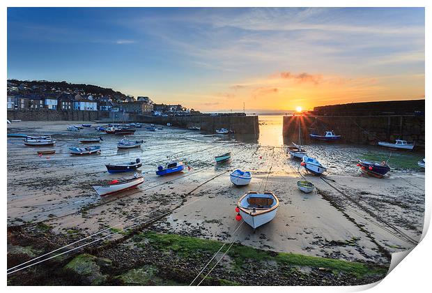 Mousehole Sunrise  Print by Andrew Ray
