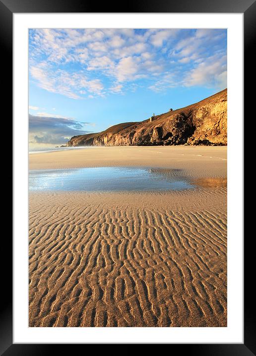 Low Tide (Chapel Porth) Framed Mounted Print by Andrew Ray
