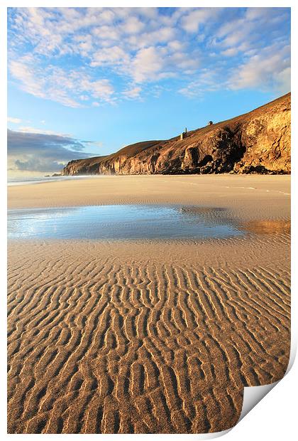 Low Tide (Chapel Porth) Print by Andrew Ray