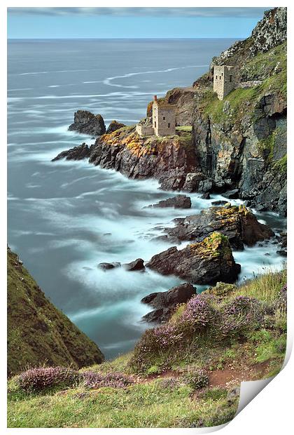 Mines at Botallack Print by Andrew Ray