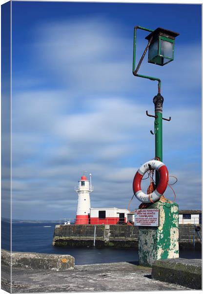 Newlyn Harbour Entrance Canvas Print by Andrew Ray